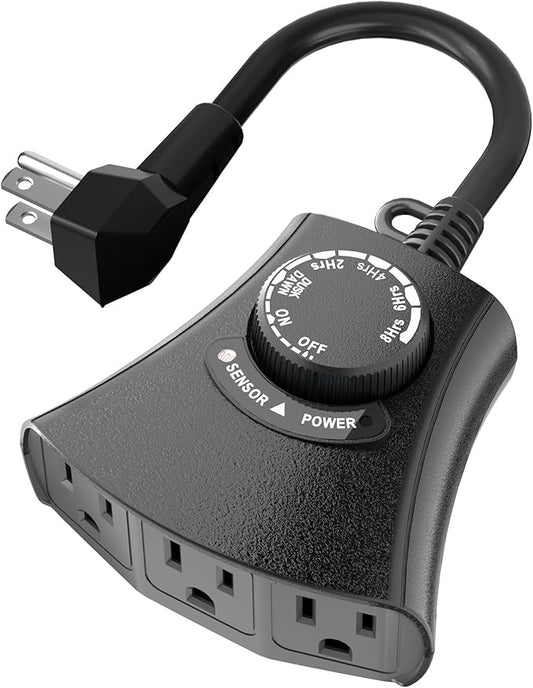 HBN Outdoor Light Timer Waterproof, Weatherproof Photocell Dusk to Dawn Light by HBN