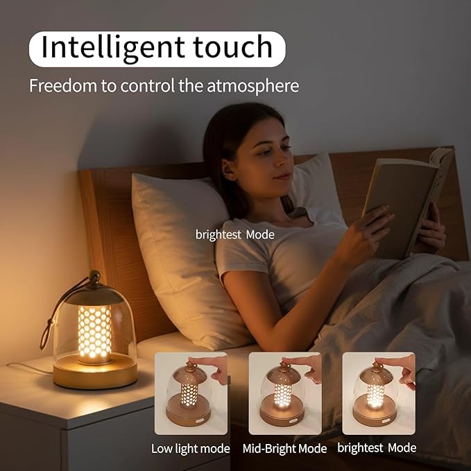 MKLK Camping Lantern, IPX4 Waterproof Touch Control LED Night Light, USB - Image 5
