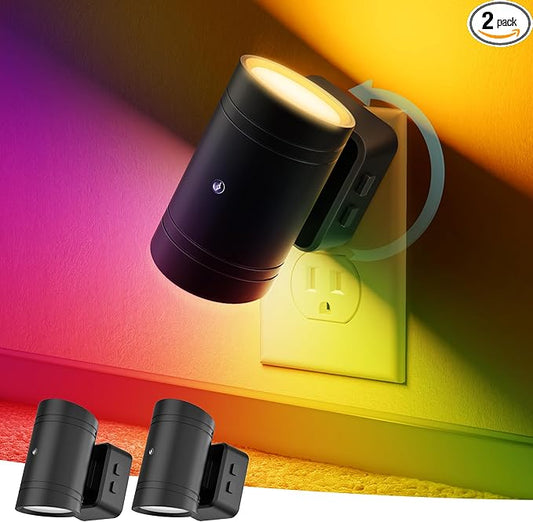 Briignite Night Lights Plug into Wall, 10-Color Changing RGB Night Light by WelcometoBriigniteenjoyyourshopping