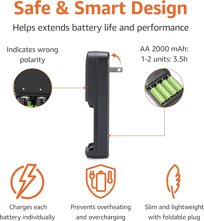 Amazon Basics 4-Bay Battery Charger - Image 3