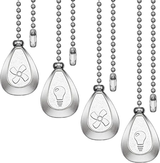 Patelai 4 Pieces Ceiling Fan Pull Chain Extender Ornament 12 Inch Ceiling Pull by Patelai