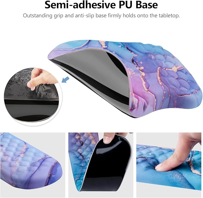 Mouse Pad Wrist Support, Laokiiy 2 in1 Keyboard Wrist Rest+ Ergonomic Mouse Pad - Image 4