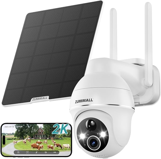 ZUMIMALL 4G LTE Cellular Security Camera, No WiFi Outdoor Camera Wireless by ZUMIMALL