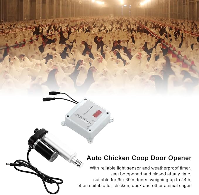 Cunyuer Automatic Chicken Coop Door Opener, Timing Photosensitive Remote Door - Image 2