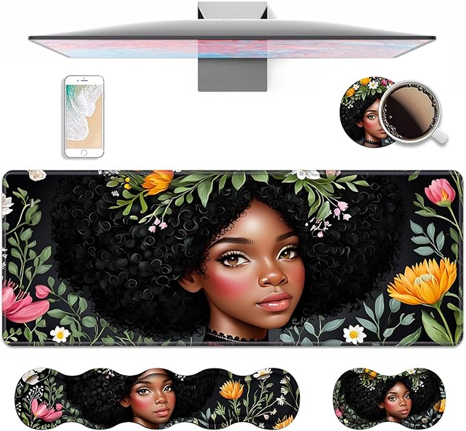 4 in 1 Ergonomic Keyboard Wrist Rest & Mouse Pad Wrist Rest Set, Large XXL by Unknown