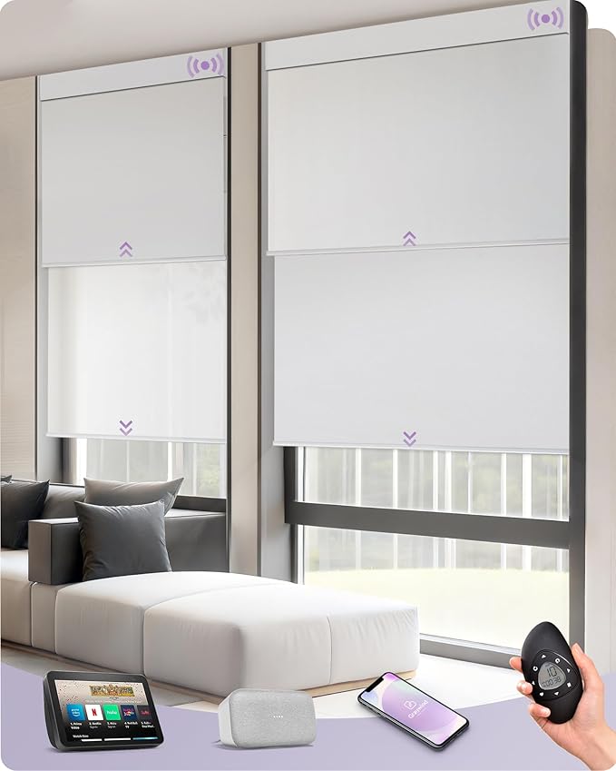 Graywind Motorized Dual Shades for Windows Smart Double Blinds Blackout and by Graywindbeyondshading