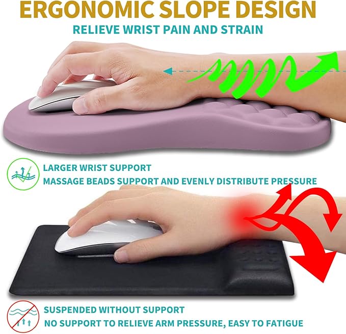 Hokafenle 2 in 1 Ergonomic Mouse Pad Wrist Support & Wrist Rest - Image 5