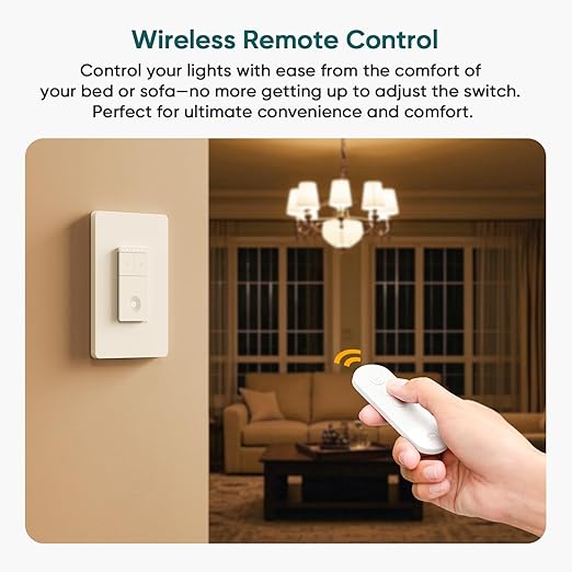 TREATLIFE Dimmer Switch with Magnetic Remote, Wireless Light Switch, Single - Image 6
