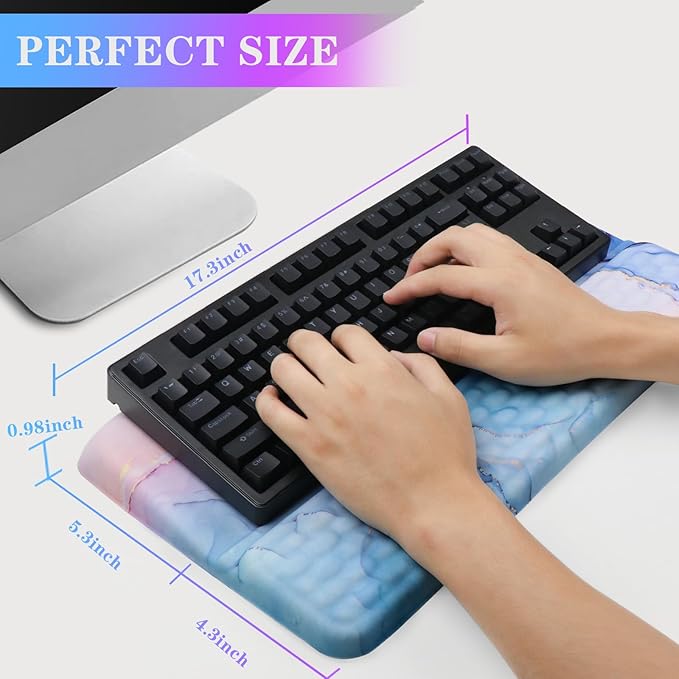 Computer Keyboard Stand with Wrist Rest, Ergonomic Tilted Keyboard Holder - Image 6