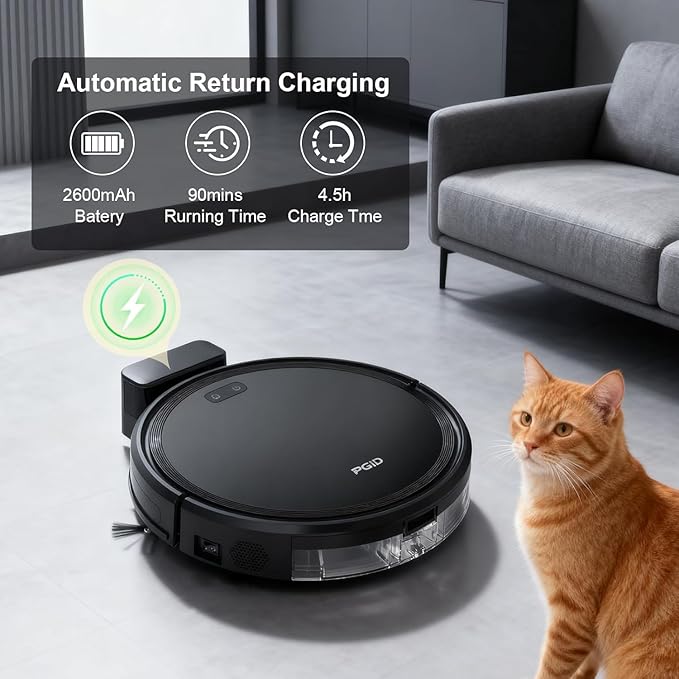 FGID Robot Vacuum and Mop Combo, 2 in 1 Mopping Robotic Vacuum Cleaner w - Image 7