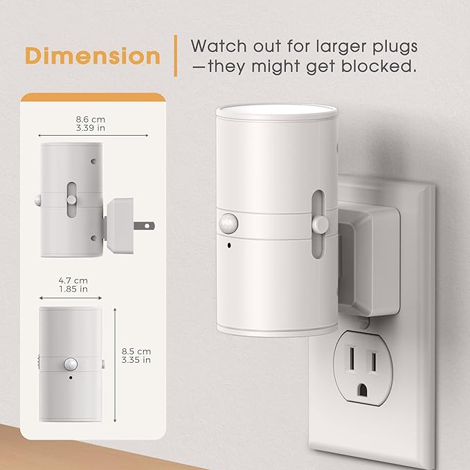 Briignite Motion Sensor Night Light, Motion Activated Plug in Night Lights - Image 5