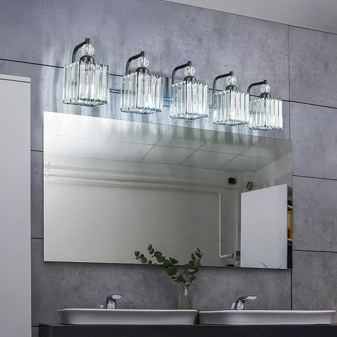 BBLLWJ 5 Light Bathroom Vanity Light Modern Black Vanity Light Fixtures - Image 6