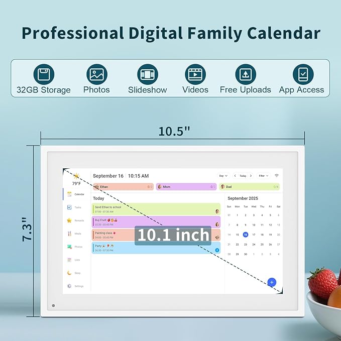 Canupdog 10.1 inch Digital Calendar & Chore Chart, Smart Touchscreen - Image 8