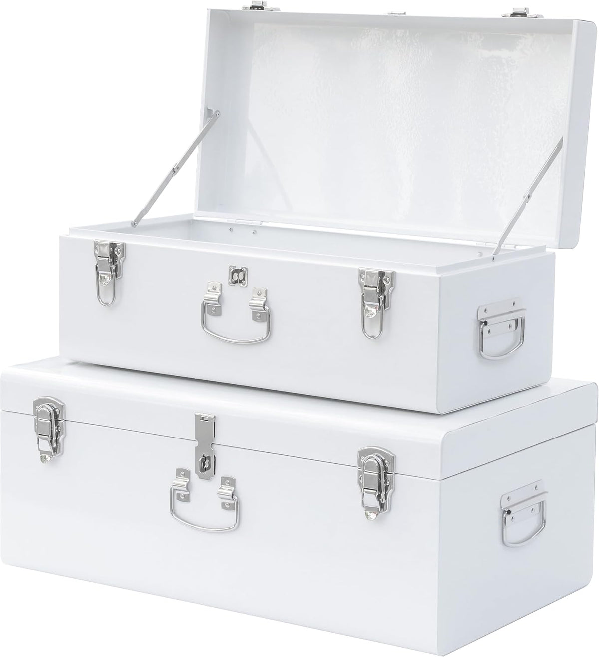 vixdonos decorative large metal box storage trunk chest, main product view