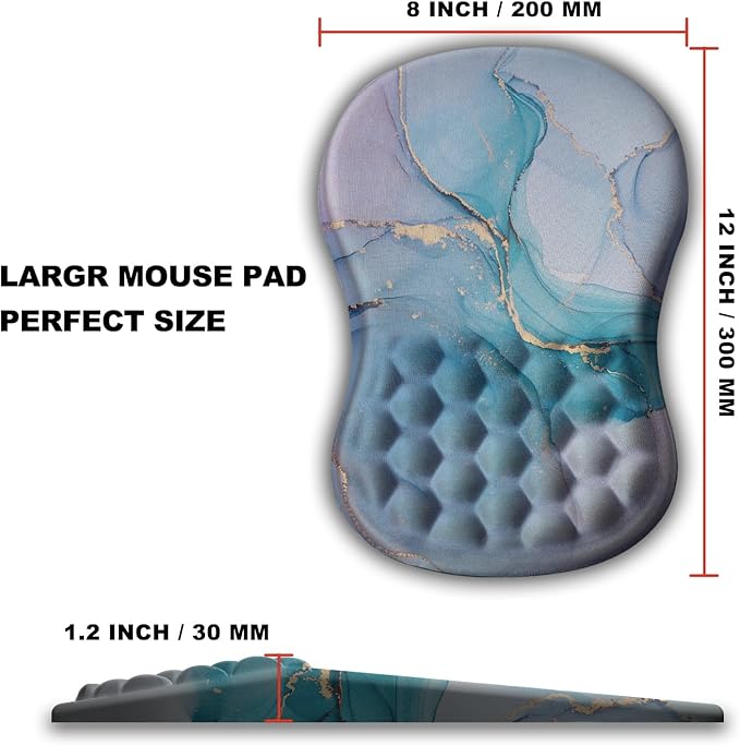 KUOSGM Mouse Pad Wrist Support, Ergonomic Mouse Pad - Image 4