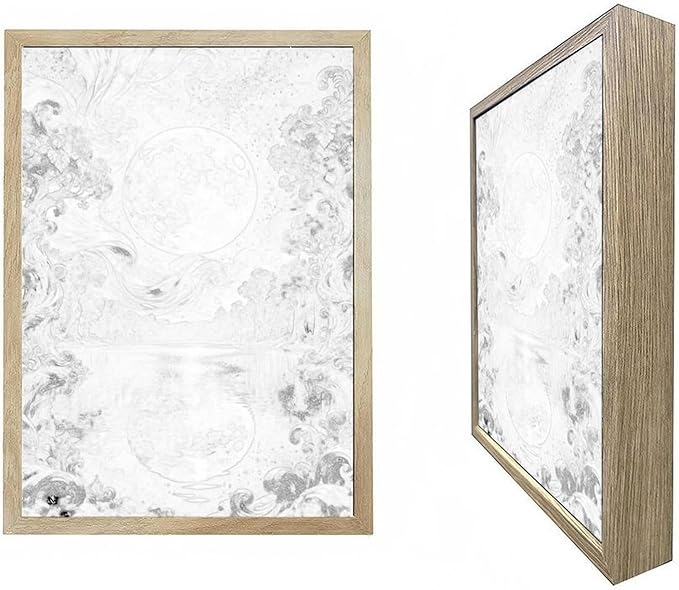 URVIP LED Glowing Photo Frame, 3D Starry-Sky Blue Moon Wall Art, 9x12 Inches - Image 3