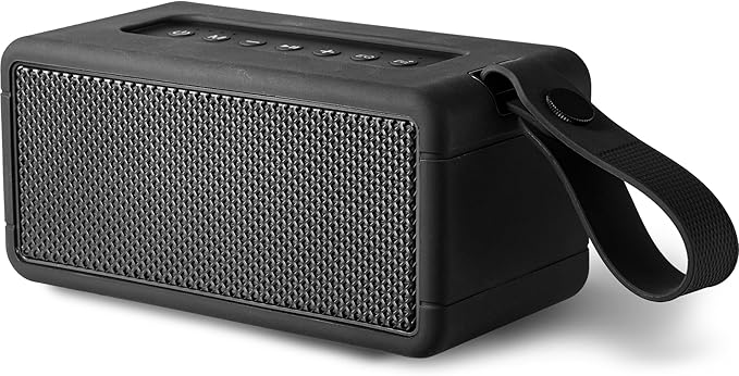 AT&T Essentials Retro 40W Bluetooth Speaker, IPX6 Waterproof, LED Light Modes by ATT