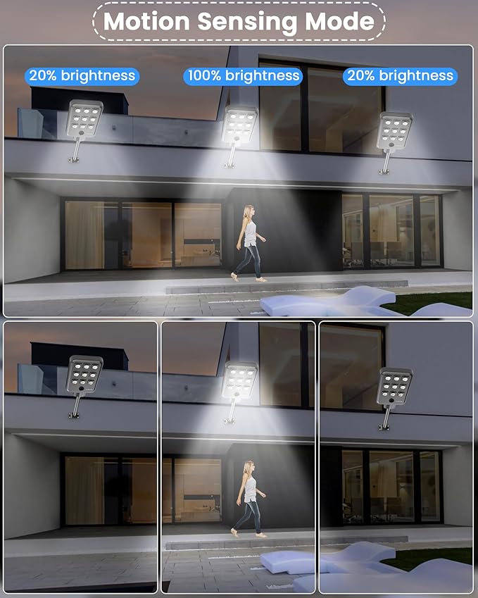 Gefolly G-9000W Solar Street Light Outdoor, Wide Angle Commercial Parking Lot - Image 4