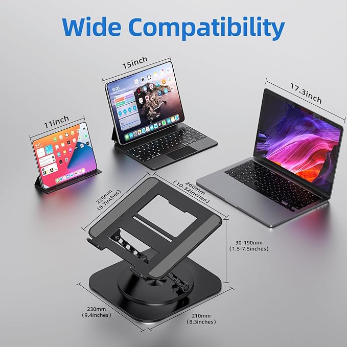 MCHOSE Laptop Stand for Desk, Ergonomic Laptop Riser - Image 4