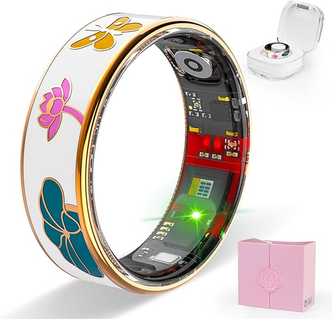 Smart Ring Health Tracker, Men & Women, Featuring a Heart Rate Monitor by Potewek