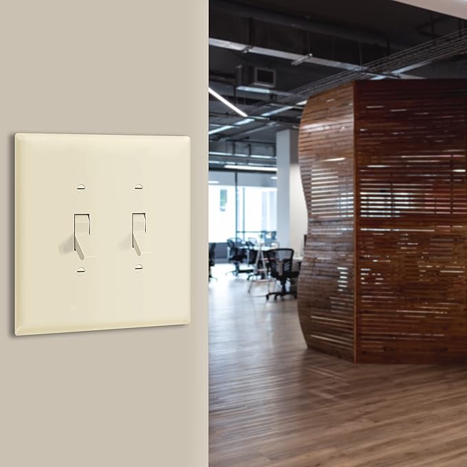 ENERLITES Jumbo Double Toggle Switch Cover, Two Gang Light Switch Wall Plate - Image 8