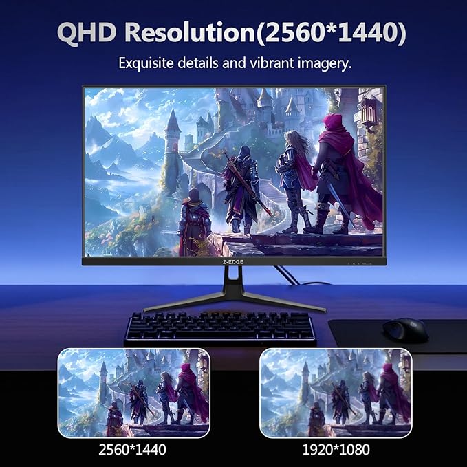 Z-Edge 27-inch Gaming Monitor QHD 2560 x 1440 2K, 180Hz Refresh Rate, 1ms MPRT - Image 8