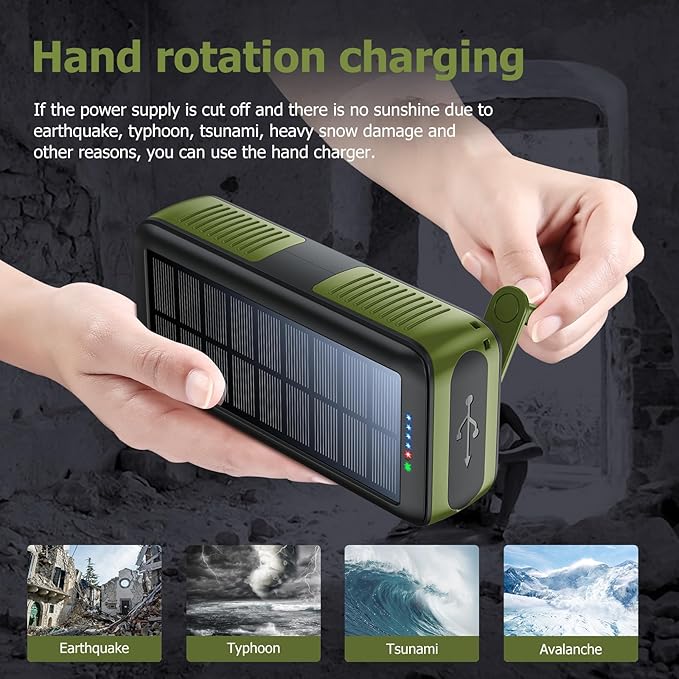 Solar Charger Power Bank 63200mAh, Portable Charger - Image 3