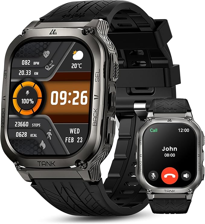 AMAZTIM Smart Watch, 60 Days Extra-Long Battery, 50M Waterproof, Rugged by AMAZTIM