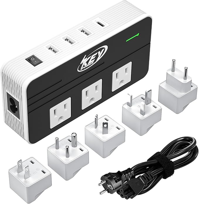 Key Power 230-Watt Step Down 220V to 110V Voltage Converter & International by KeyPower