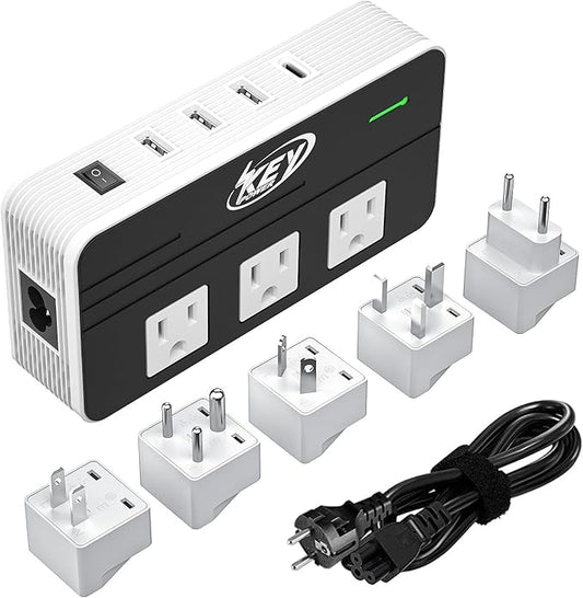 Key Power 230-Watt Step Down 220V to 110V Voltage Converter & International by KeyPower