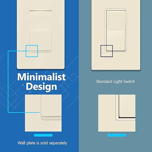 LIDER Minimalist Design Matte Finish Lighted 4-Way Decorator Light Switch - Image 5