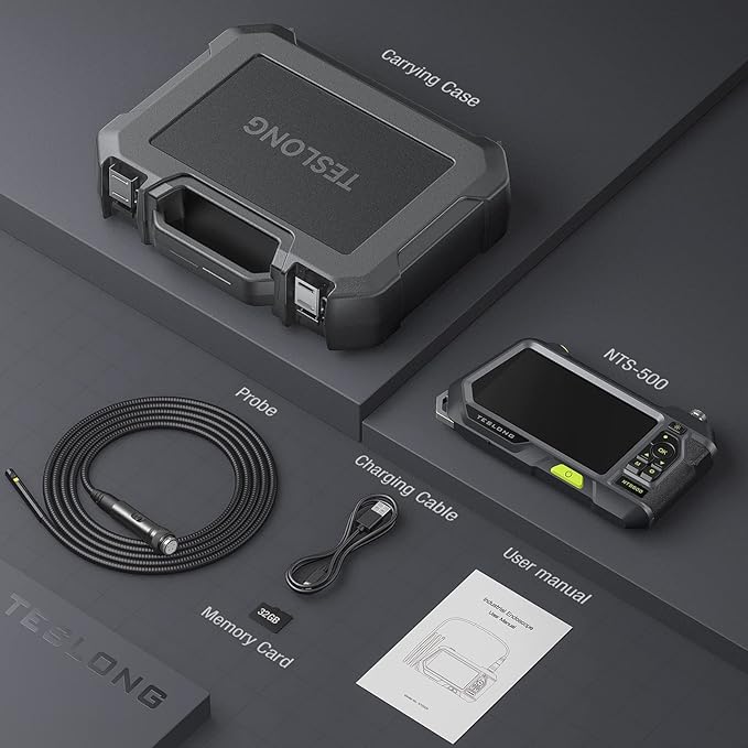 Dual Lens Endoscope with 5" Monitor, Teslong NTS500 Industrial Waterproof - Image 9