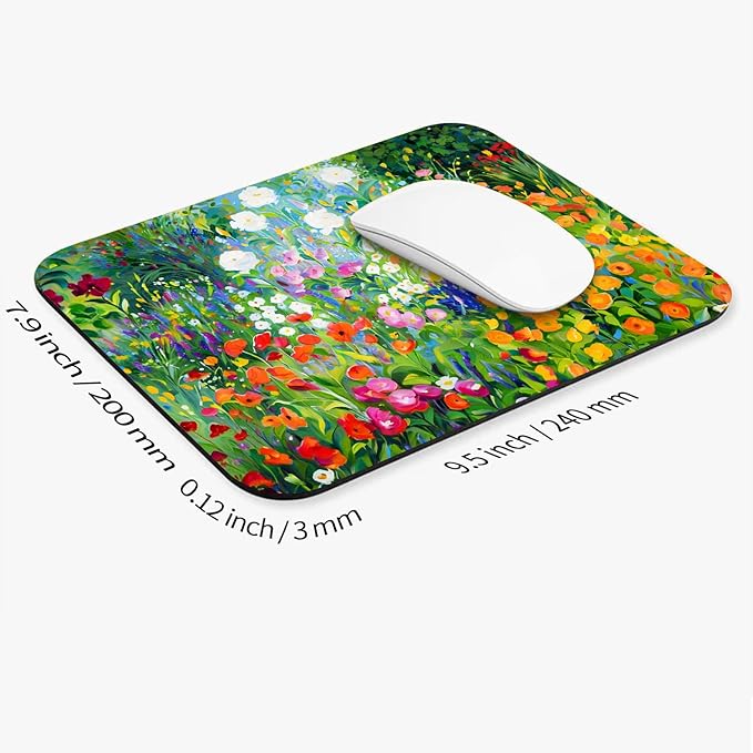 Armanza Square Mouse Pad Flowers Floral, Personalized Premium-Textured Custom - Image 2
