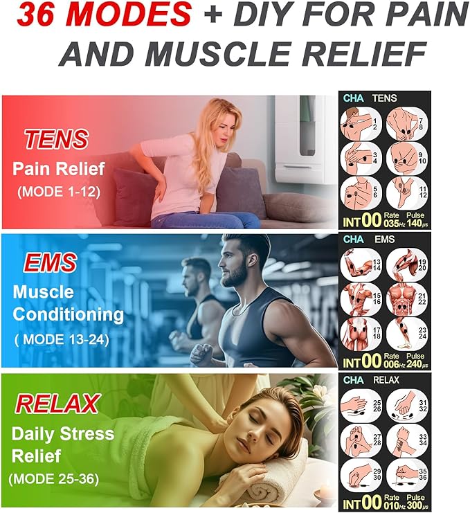 TENS EMS Unit Muscle Stimulator - Image 2