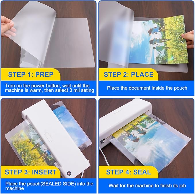 BURVAGY 400 Pack Laminating Sheets, 3 Mil, 9 x 11.5 Inches Thermal Laminating - Image 8