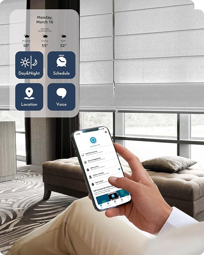 Graywind Smart Roman Shades 60% Blackout Compatible - Image 3