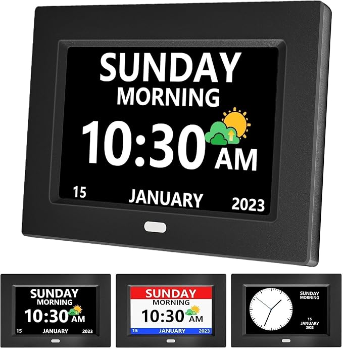 MRCHYDZ 7 Inch Clock with Day and Date by MRCHYDZ