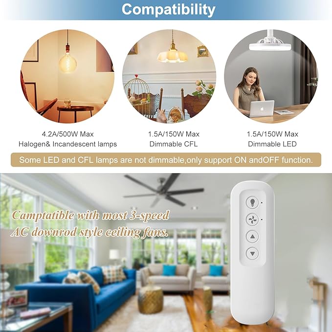 Replacement Remote 99770 99392 99118 99122 99123 99119 Ceiling Fan Remote - Image 5