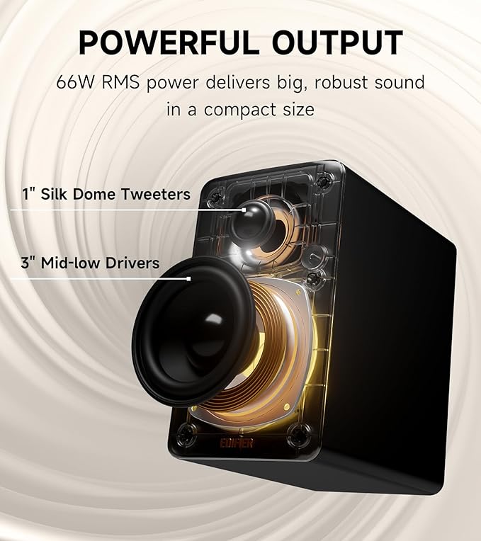Edifier M60 Multimedia Speaker Bluetooth 5.3, 66W RMS, Hi-Res Audio & Hi-Res - Image 4