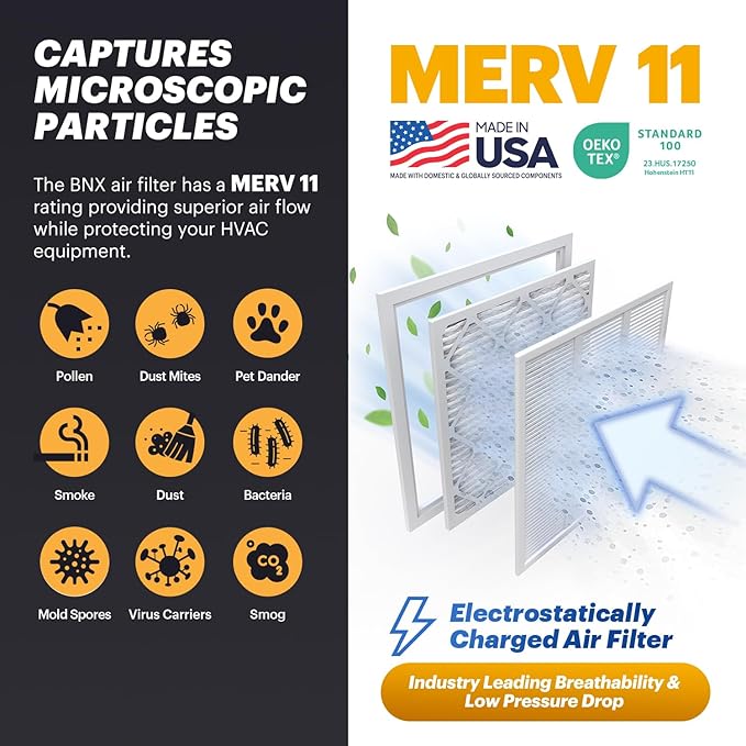 BNX TruFilter 18x24x1 Air Filter MERV 11 - Image 3