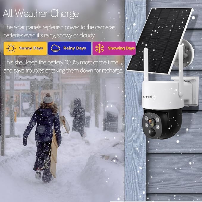 XMARTO 2K HD Wireless Solar Security Camera System - Image 6
