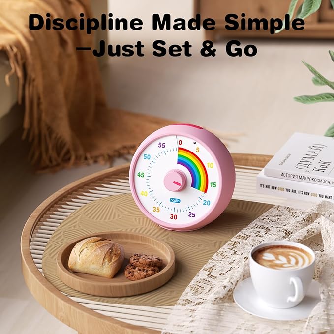 Visual Timer for Kids, 60-Minute Countdown Timer for Classroom Office Kitchen - Image 6