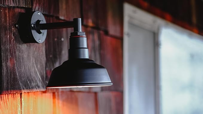Steel Lighting Co. Hawthorne Barn Light | Outdoor Wall Mounted | 8 inch Dome | - Image 3