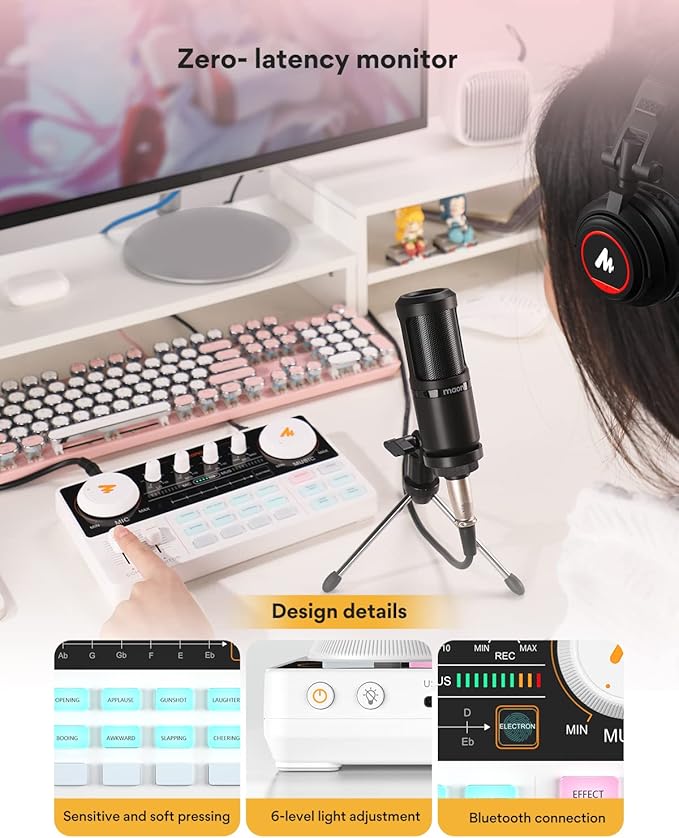 MAONO Podcast Equipment Bundle Audio mixer All-in-One Podcast Production Studio - Image 6