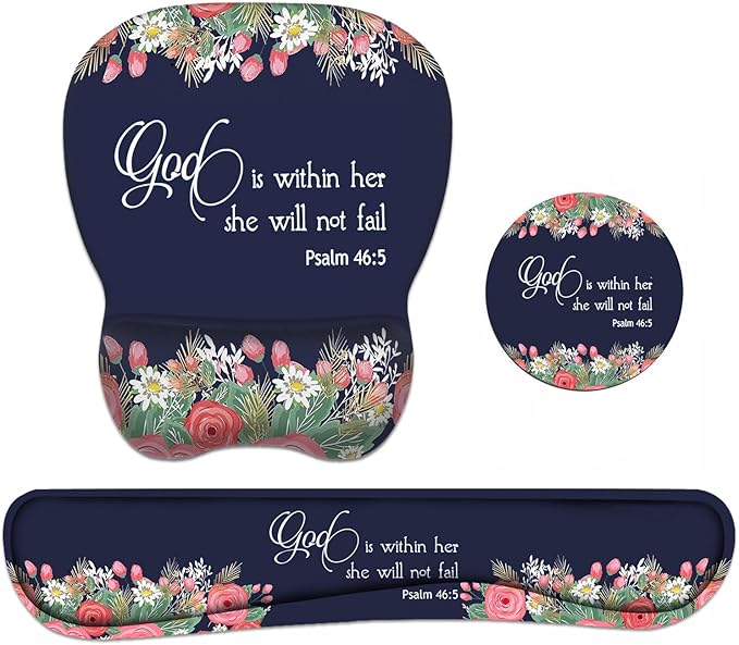 Ergonomic Mouse Pad Wrist Support and Keyboard Wrist Rest Set by Unknown