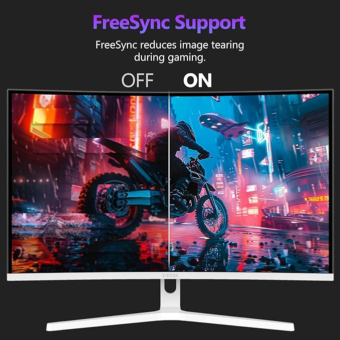 Z Z-EDGE 27 inch Curved Gaming Monitor, FHD 1080P 300Hz 240Hz Computer Monitor - Image 6