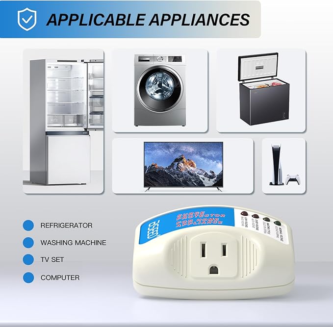 BSEED Surge Protector for Refrigerator, Single Outlet Surge Protector Plug in - Image 5