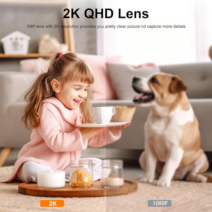 VSTARCAM 2K QHD Security Camera Indoor, Room Camera Baby Monitor 360° - Image 3