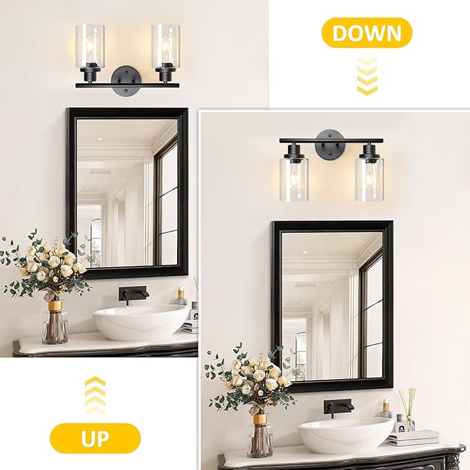 Unicozin 2 Light Vanity Lights, Bathroom Light Fixtures, Wall Lights - Image 2