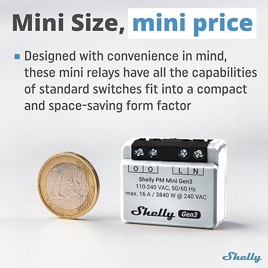 Shelly PM Mini Gen3 | WiFi Smart Power Meter 1 Channel 16 A | Home Automation | - Image 6